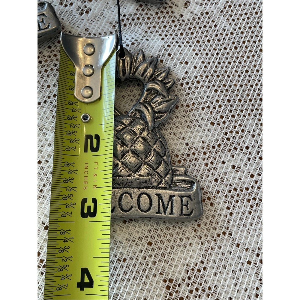Vintage Carson Metal Wind Chime USA Made Pineapple Welcome Hospitality Decor - Picture 15 of 16